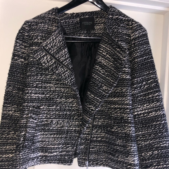 Black and white tweed blazer - Picture 1 of 3